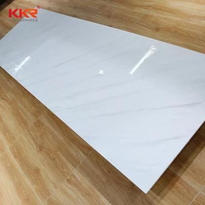 12mm White Artificial Marble, Synthetic Marble Sheet, Corians Artificial Stone Acrylic Solid Surface