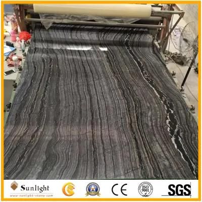 Chinese Polished Antique Wood Vein Marble, Ancient Black Wood Grainy Marble