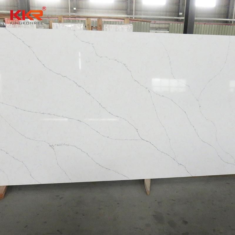 Calacatta Gold White Quartz Stone Slab for Kitchen Countertop 2cm 3cm
