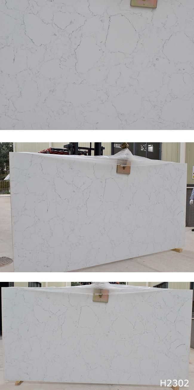 2018 New Products Carrera White Artificial Quartz Stone, Quartz Stone Slabs