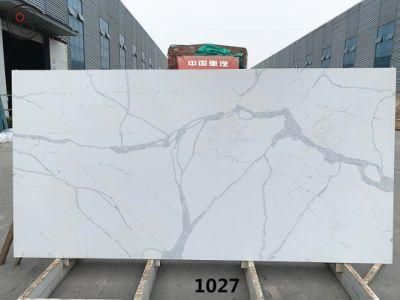 High Quality 1027-a Calacatta Artificial Quartz Stone Slab Used for Decoration