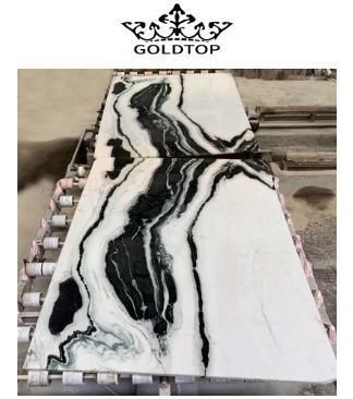 Well Sales Panda White Natural Stone Slabs Marble for Wall and Floor Decoration