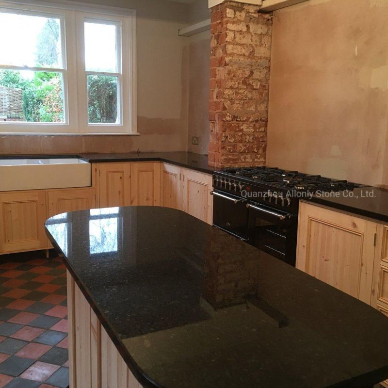 Natural Stone Angola Black Kitchen Island with Granite Top for Sale