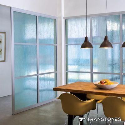 Backlit Clear Solid Surface Sheet Acrylic Decorative Curtain Wall