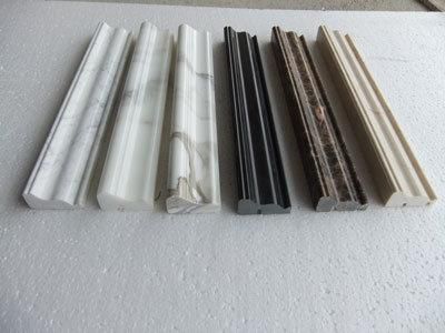 Hot Selling Top Quality Italian Carrara White Calacatta Gold Polished Capital/Crown/Base/Pencil Marble Trim Molding