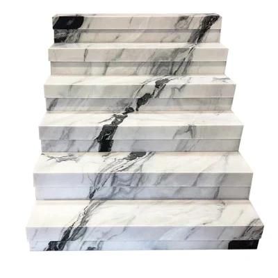 Factory Outlet Panda White Eurasian Wood Marble Stairs Marble Ladder Natural Marble Staircase