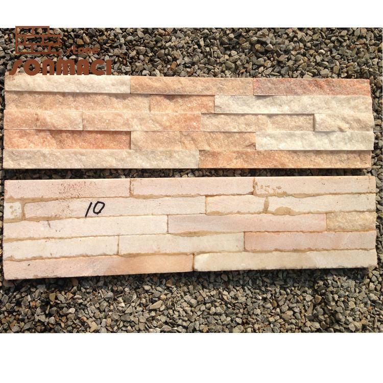 Beige Straight Edge External Stone Wall Cladding