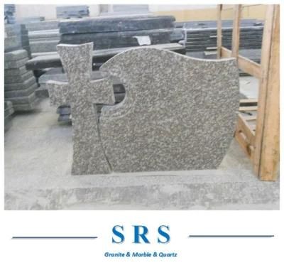 Chinese Granite Headstone and Tombstone with Crossing Design