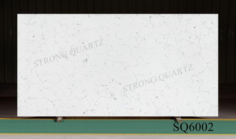 Guang Dong China Carrara/Calacatta White Artificial /Engineered Quartz Stone Slab