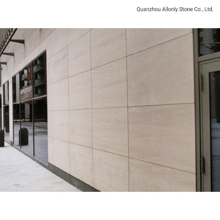 Building Material Natural White Moca Cream Limestone Wall Cladding