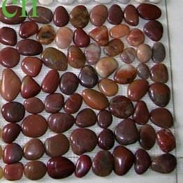 2016 Hot Selling Mixed Flat River Garden Pebble Mosaic Stone With Mesh