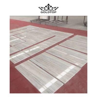 Chinese Ornament Natural Stone Polished/Honed Surface Bathroom/Kitchen Countertop Greece White Wooden Marble for Home
