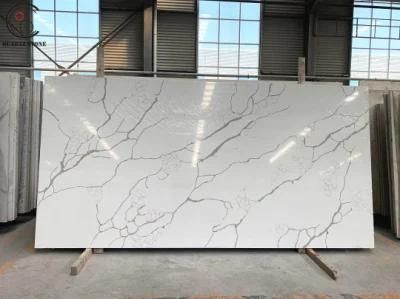 High Quality Artificial Quartz Stone Calacatta Countertop White Slabs