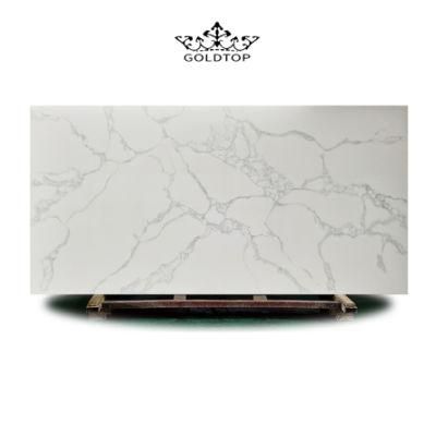 Polished Calacatta Ocean Bathroom Vanity Wall Panels Kitchen Cabinet Countertops Island Worktop Table Tops Artificial Stone Slab Quartz Tiles
