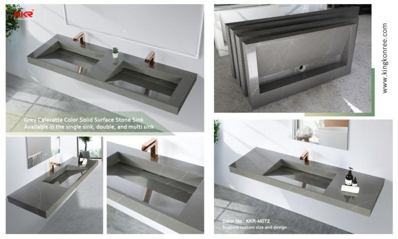 Artificial Stone Acrylic Solid Surface Bathroom Vanities