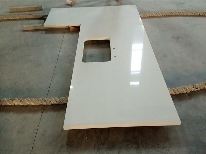 Artificial Quartz Tile/Slab White Stone Countertop/Kitchen/Bathroom/Vanity Top Design