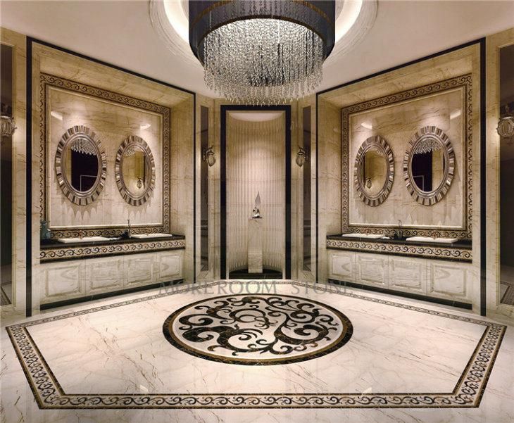 Waterjet Marble Border Flooring Design Marble Border Tile Floor