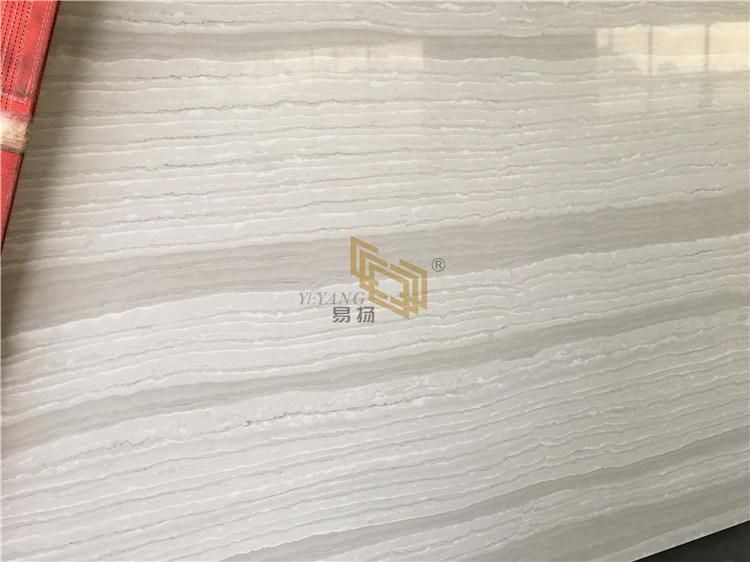 Grey Wood Grain Quartz Slabs for Floor and Wall