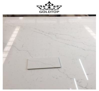 Hot Sales Venatino Statuario Polished/Honed/Leather Finish Calacatta Stone Slabs/Tiles Artificial Quartz for Kitchen Table Countertop