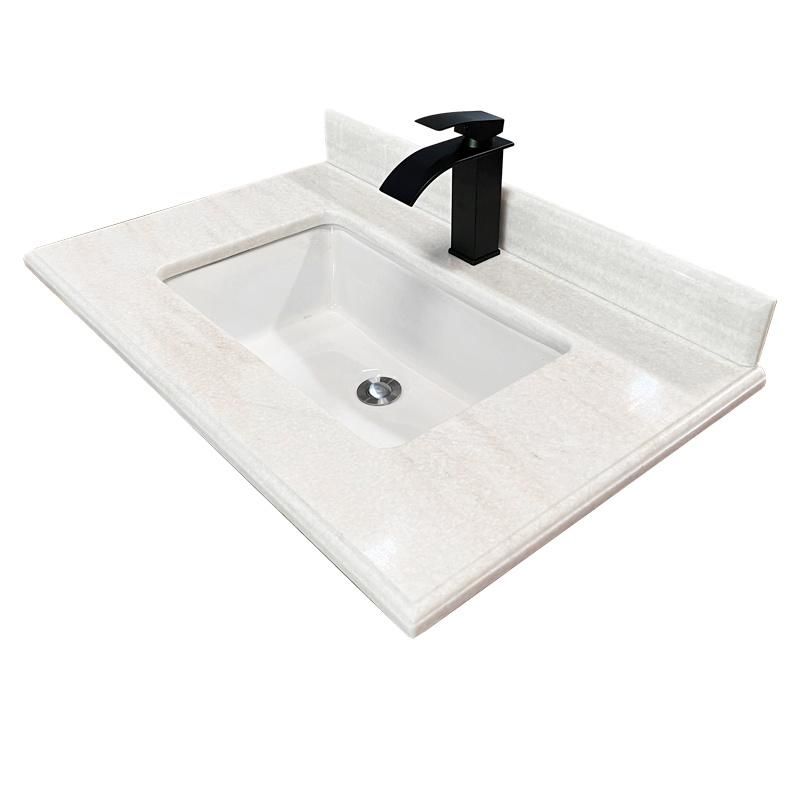 Hotel Bathroom Use Square White Wood Marble Countertops Matching Cabine Vanity Table Bathroom Vanitie Countertops Vanity Tops