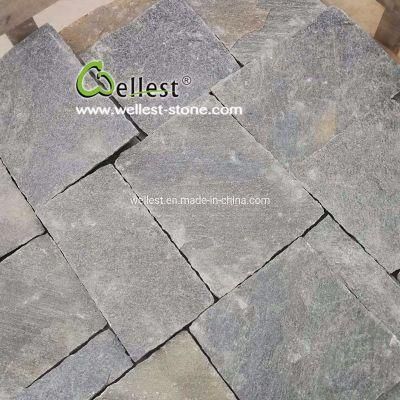 Natural Blue Quartzite Loose Stone Panel Flagstone Veneers for Wall Decorative