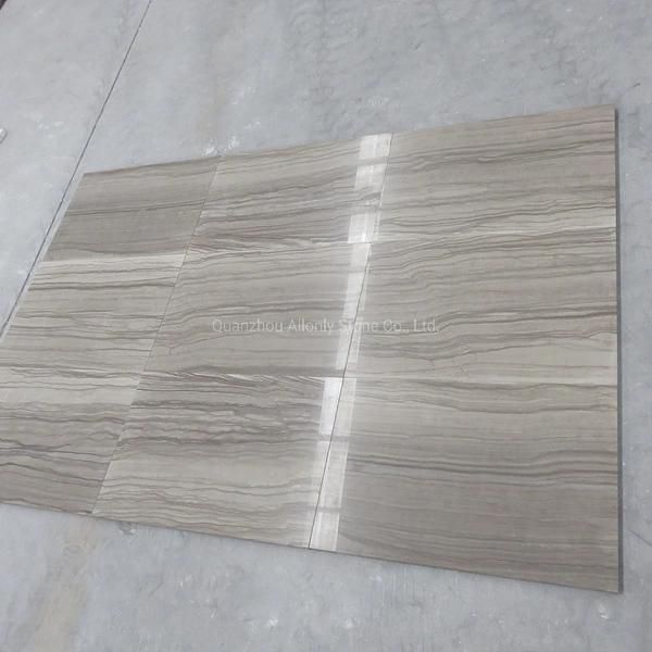 China Cheap Grey Serpeggiante Marble Tile Wooden Marble Flooring