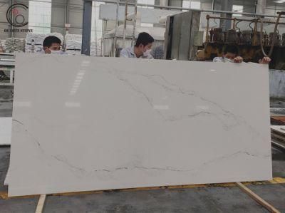Caesarstone 5111 Statuario Marble Looking Calacatta Veined Quartz Stone Plate