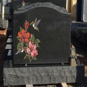 Factory Price Shanxi Black Granite Gravestone Tombstone