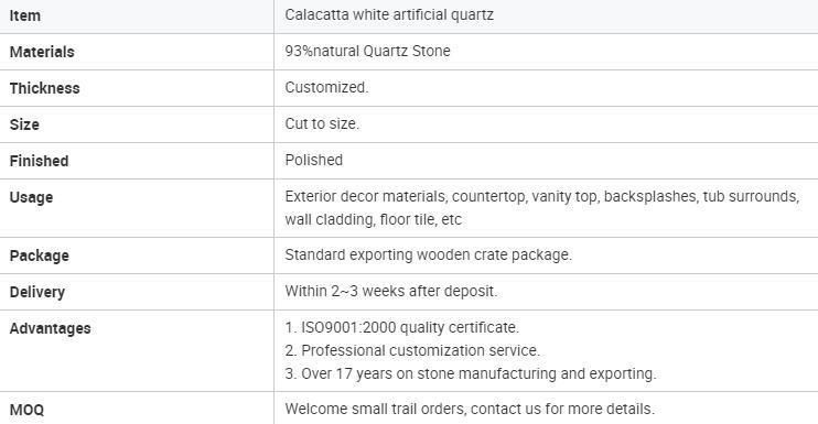Artificial Quartz Stone Chinese Factory Direct on Sale for Bathroom Vanity Top