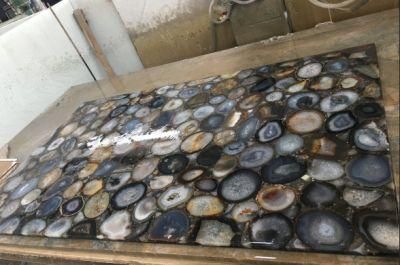 Semi Precious Stone Slab Design Natural Grey Agate