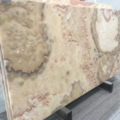 New Design Polished Grey Vins Onyx Slabs for TV Background