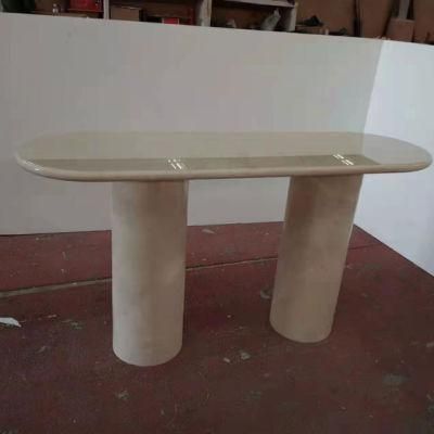 Beige Color Headstone Marble Fireplace Mantel Table Top Wholesale Marble Stone Countertops