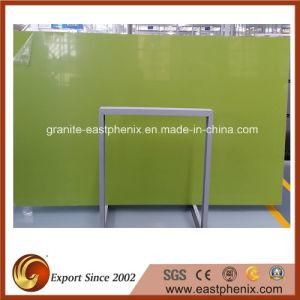 Green Artificial Quartz Stone Slab