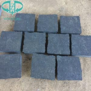 Flamed Waterjet Black Granite Cube