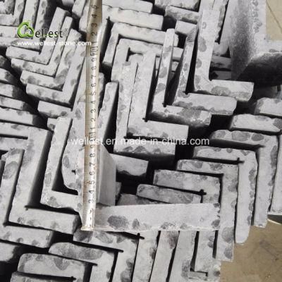 Rock Face Grey Limstone Mushroom Tile Retaining Wall Cladding