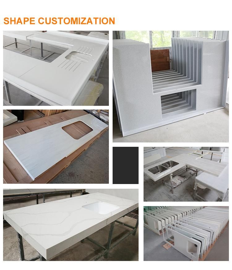 One Piece Solid Surface Kitchen Sink and Countertop