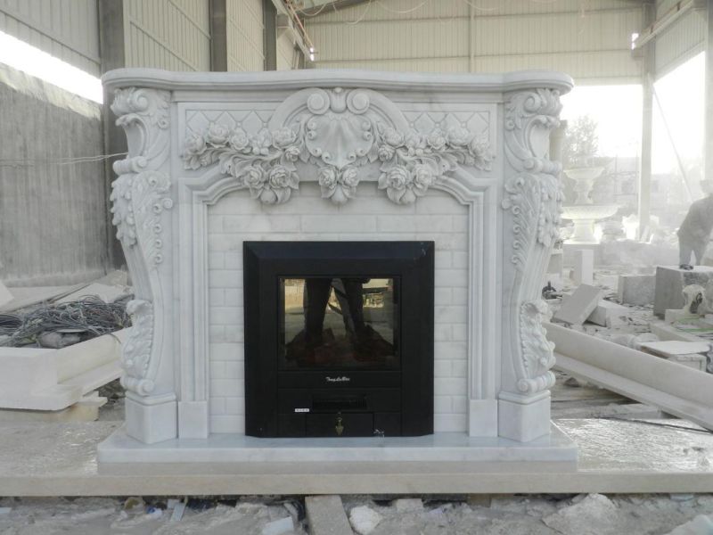 Cheap Indoor Marble Fireplace Mantel Decorative Electric Fireplace Mantel Fireplace