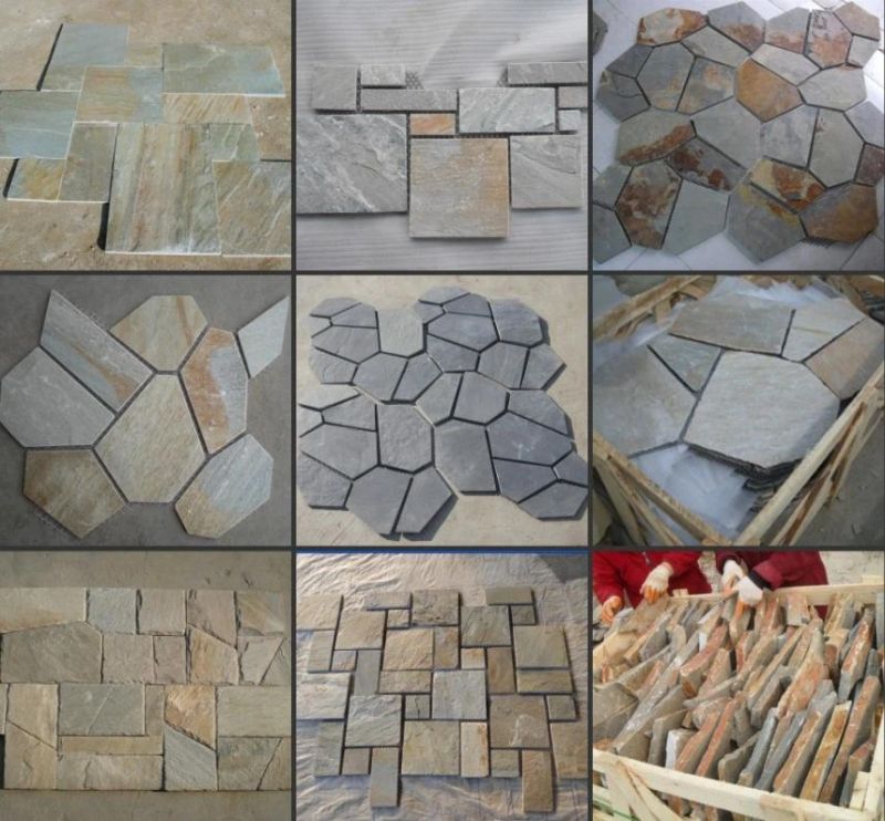 Wholesale Natural Rusty Irregular Slate for Paving