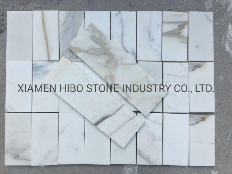 Italian White Calacatta Gold/Thassos/Carrarawhite/Oriental White 3X6 Polished Marble Tile