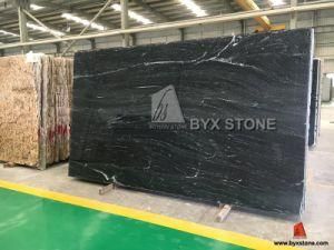Vera Black Granite for Slabs / Tiles / Countertops / Vanity Tops with White Veins
