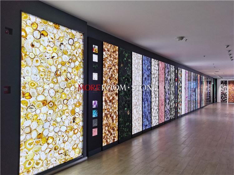 Big Slab Natural Stone Blue Onyx Stone Marble for Interior Wall Flooring Decoration