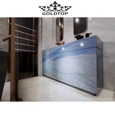High Quality Polished 18mm Azul Blue Marble Countertop for Kitchen Bathroom Wall/Floor Tiles Countertop/Vanity Top/Worktops
