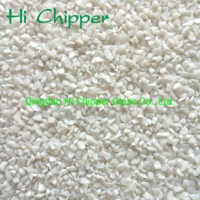 Hi Chipper Broken Chipping Granule Aggregates Crushed White Glass for Terrazzo Concrete Products Decoration