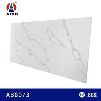 White Calacatta Indoor 30mm Quartz Kitchen Countertops