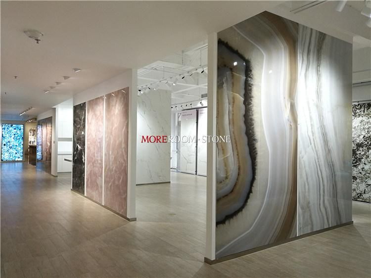 Luxurious Gemstone Semi Precious White Quartize Patagonia Green Marble Stone Slab for Wall