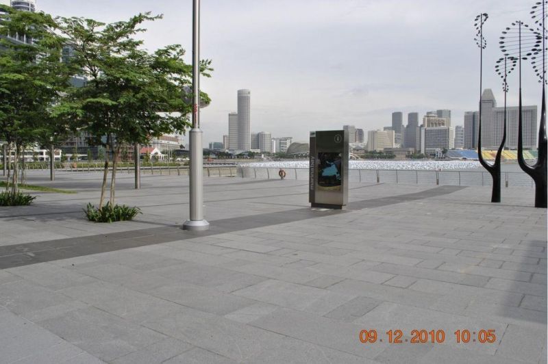 Dark Grey G654 Flamed Paver for Project