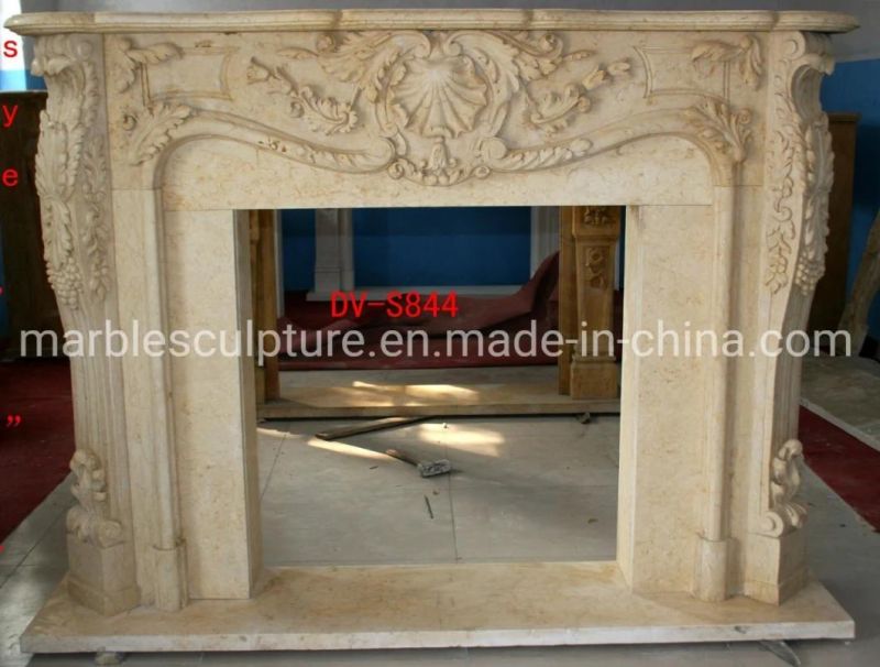 Decorative Indoor Used Marble Stone Fireplace Mantel for Home (SYMF-235)