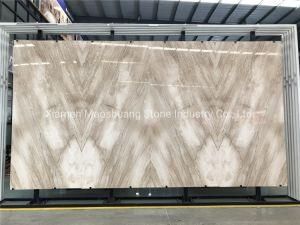 China Polished Beige Marble Book Match Marble for Slabs/Tiles Countertop/ Building Material
