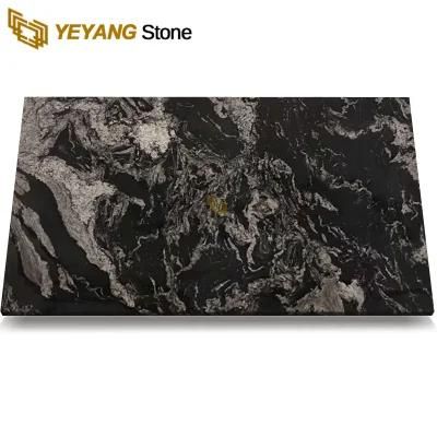 Black Polished Leather Finished Surface Granite for Countertop/Bathroom/Wall/Tile