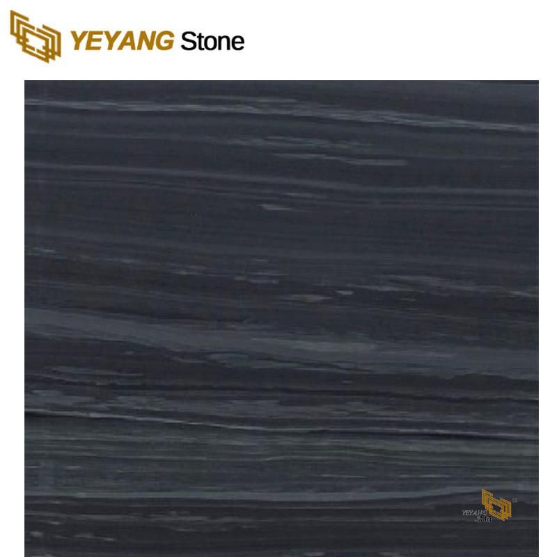Polish Stone Marble Tile Brown/Wood/Black Slab Kitchen Top Marble Building Material